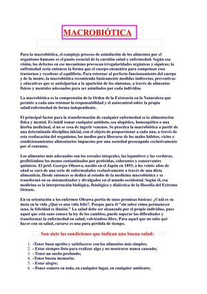MACROBIOTICA