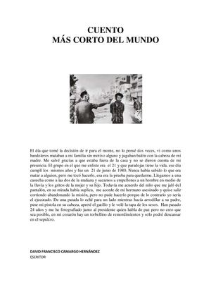CUENTO MAS CORTO DEL MUNDO