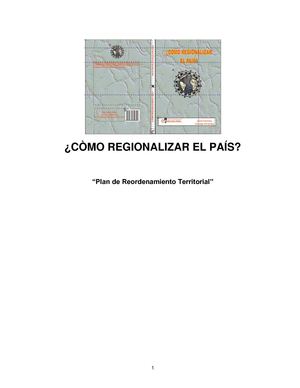 ¿CÓMO REGIONALIZAR EL PAÍS?