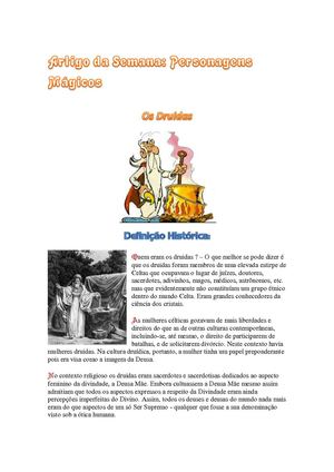 Artigo Da Semana : Os Druidas