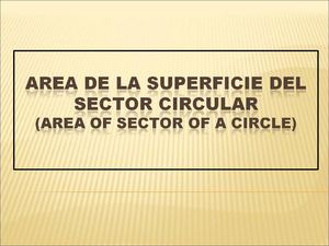Área de la superficie de un sector circular
