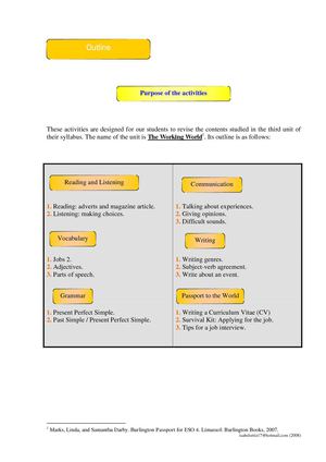 Reinforcement activities Unit 3. 4º ESO