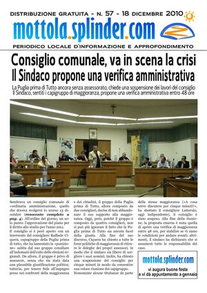 mottola.splinder.com numero 57 - 18 dicembre 2010