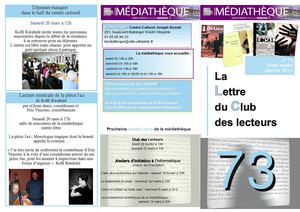 Club des lecteurs - janvier 2011