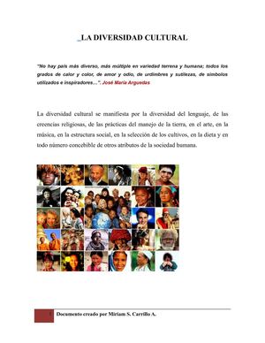 La diversidad cultural y Pluralidad de individuos