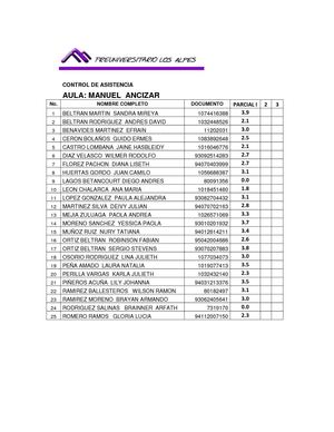 NOTAS PARCIAL I - GRUPOS PREU SÁBADOS
