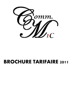 Comm'M1C, Brochure Tarifaire 2011