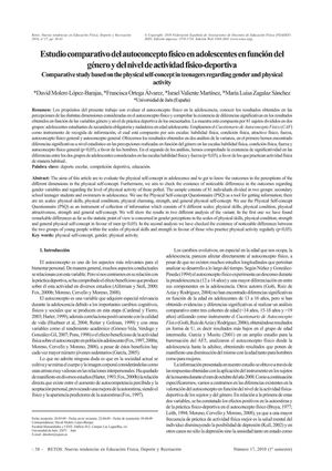 Autoconcepto físico en adolescentes