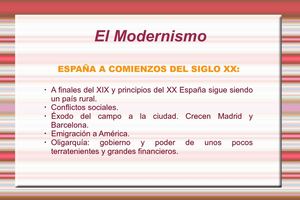 Esquema Modernismo Tema 5