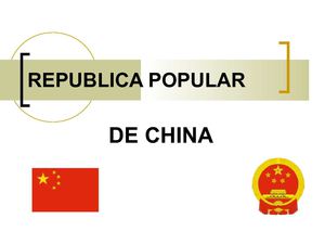 ASPECTOS POLITICOS DE CHINA, UZBEKISTAN, SERBIA