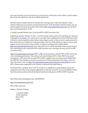 A Freshly Launched Website Says a Lot about PST to NSF Conversion Tool