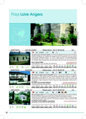 Catalogue Gites de France Anjou 2011 - partie 1