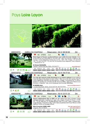 Catalogue Gites de France Anjou 2011 - partie 2
