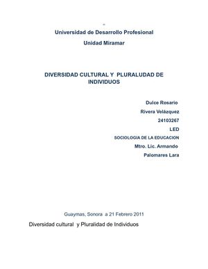 Calaméo - Diversidad Cultural y Pluralidad de individuos
