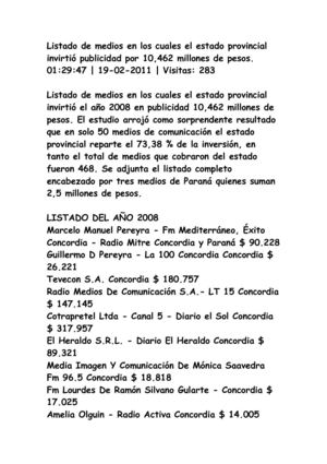 Inversion del Gobierno de Entre Ríos_Publicidad