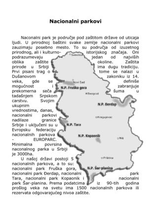 Selena Bogojevic - Nacionalni parkovi Srbije