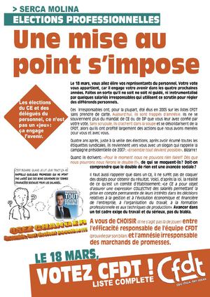 Après être passé chez FO et après avoir profité un maximum des actions de la CFDT, si nous allions à la CGT, il font 25% sur les cartes !