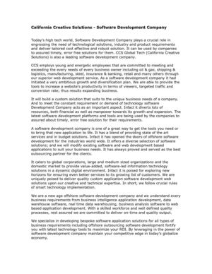 California Creative Solutions - Software Development Company