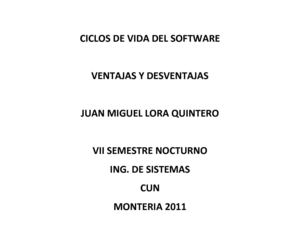 CICLOS DE VIDA DEL SOFTWARE