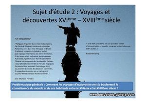 Sujet d'étude 2 : Voyages et Découvertes BAC PRO 3 ANS