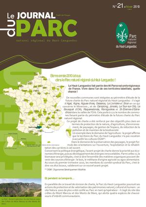 Journal du Parc naturel régional du Haut-Languedoc n°21 - Hiver2010