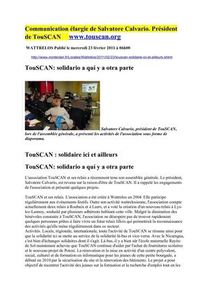  Assemblée générale de association www.TouSCAN.org 12 février 2011