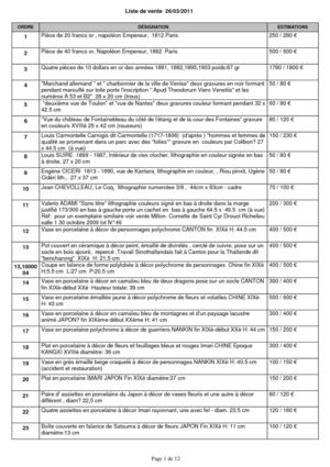 Belle vente mobilière  26-03-2011 