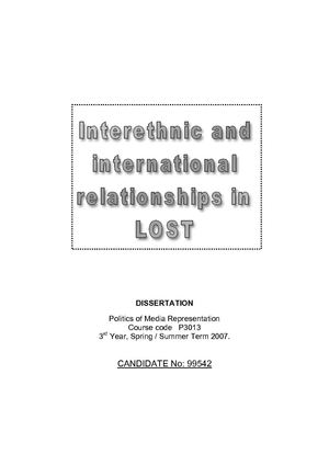 Politics of media representation.- Dissertation