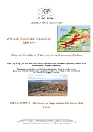 programme voyage Maroc 2011
