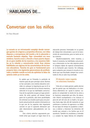 Conversar con los niños. Uri Ruiz Bikandi