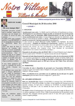 Notre Village - Janvier/Février 2011