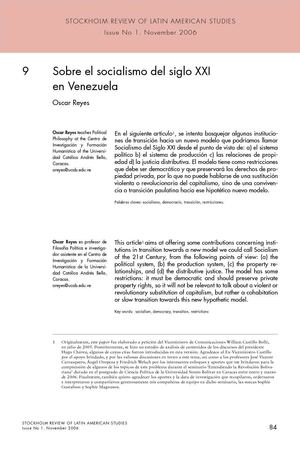 SOCIALISMO SIGLO XXI