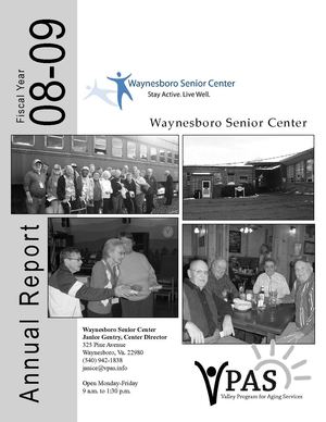 Waynesboro Senior Center Annual Report 08-09