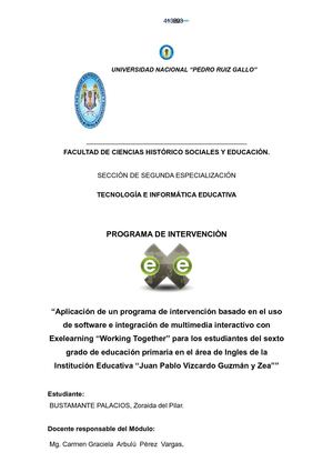 programa de intervencion