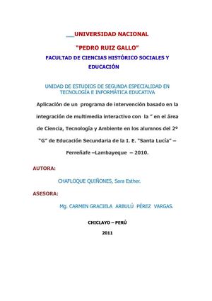 PROGRAMA DE INTERVENCION: REPRODUCCIÓN HUMANA