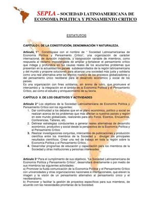 Estatutos de la SEPLA