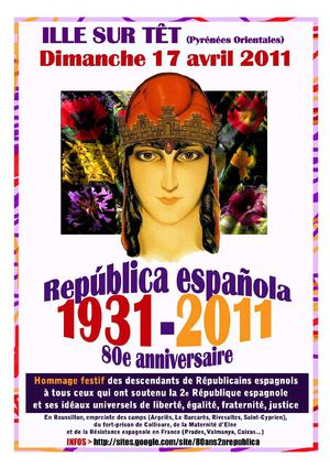 80e anniversaire de la 2e République espagnole - Ille-sur-Têt 17-04-2011