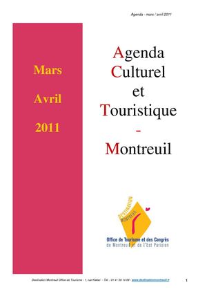 Agenda culturel de Montreuil de Mars Avril 2011
