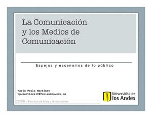 La comunicación y los medios de comunicación