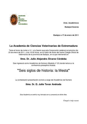SEIS SIGLOS DE HISTORIA DE LA MESTA
