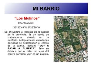 Barrio de Los Molinos visto por María F 6º curso