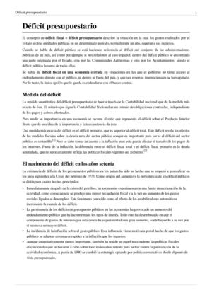 deficit presupuestario