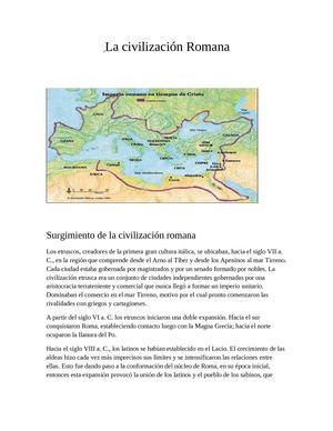 CIVILIZACIÓN ROMANA