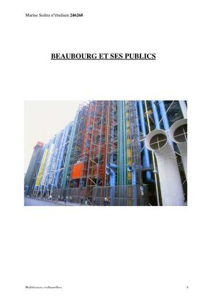 Beaubourg et ses publics 