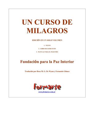 Un Curso de Milagros - 1ª Parte