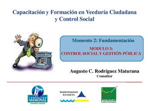 Control Social y Gestión Pública