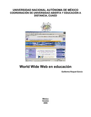 World wide web en la educación