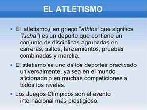 El atletismo
