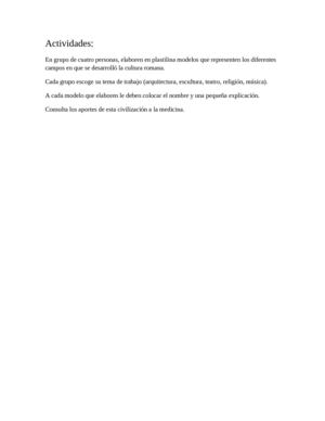 Actividades legados de la civilización romana