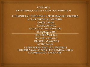 FRONTERAS DE COLOMBIA